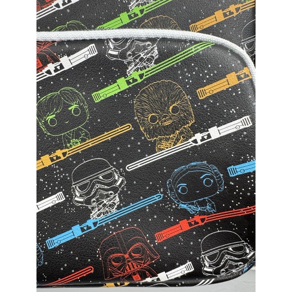 Funko Star Wars Mini‎ Backpack Neon Lightsaber Character Print Faux Leather Bag - Picture 2 of 13